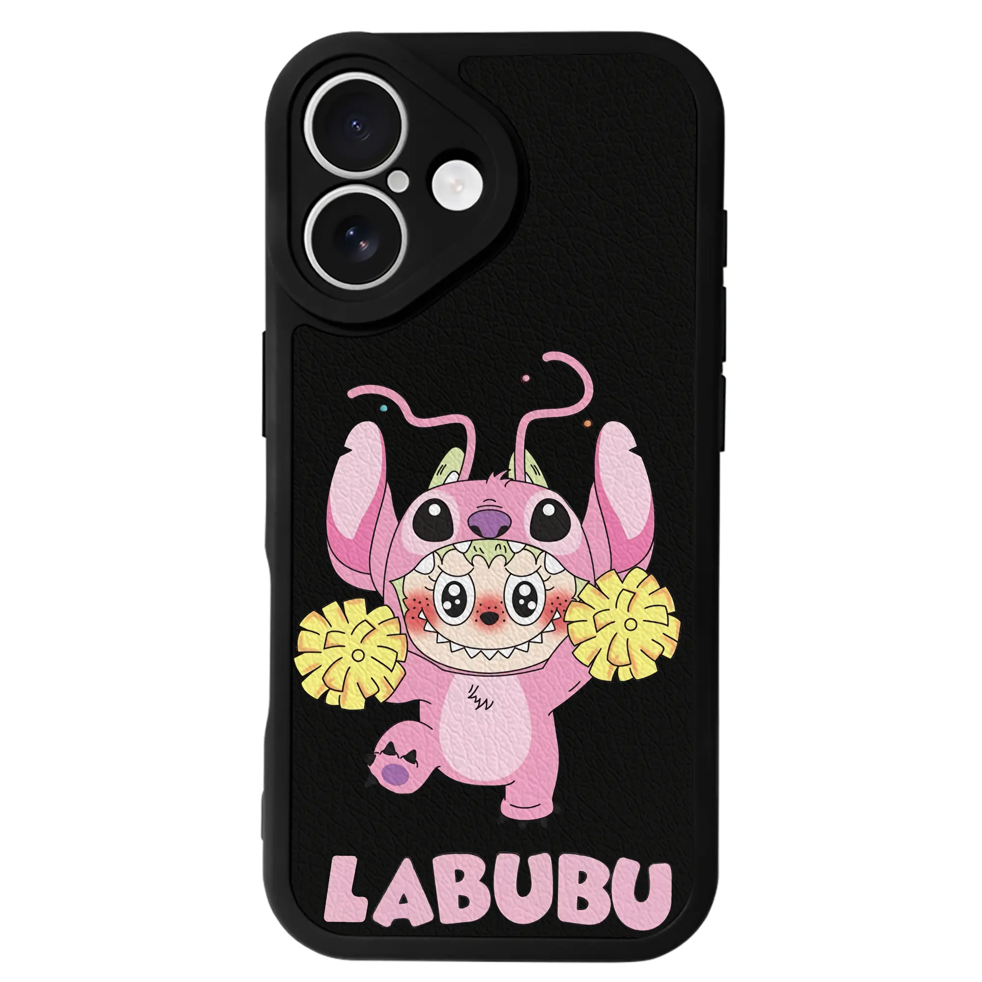 ラブブ グッズ ジモモ - IPhone 16シリーズ対応 ・ シリコンスマホケース ・ レザー調 ・ 高精度フィット ・ 耐衝撃 ・ ワイヤレス充電対応 ・ 精密カット